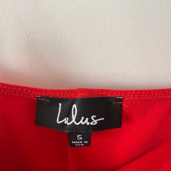 Lulu’s Cutout On the Town Mini Dress Red Size Small - Picture 6 of 7